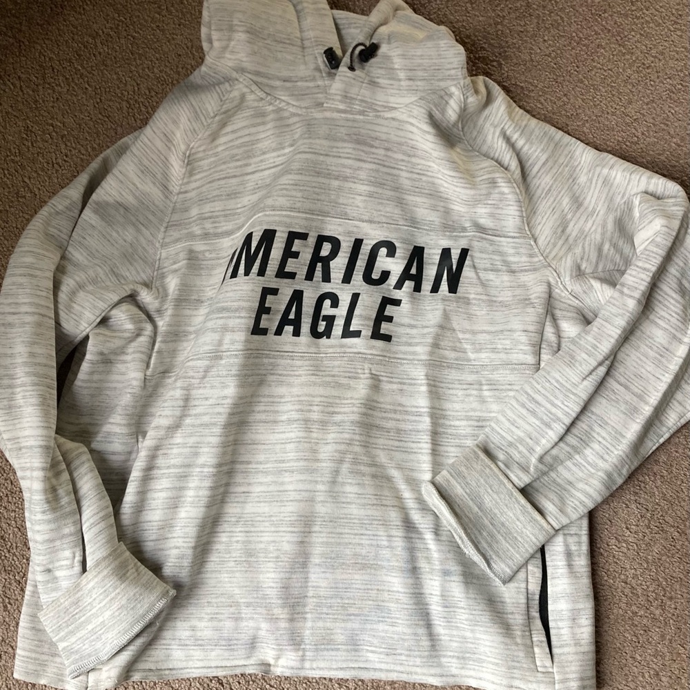 American Eagle Light Gray Active Flex Hoodie - image 1